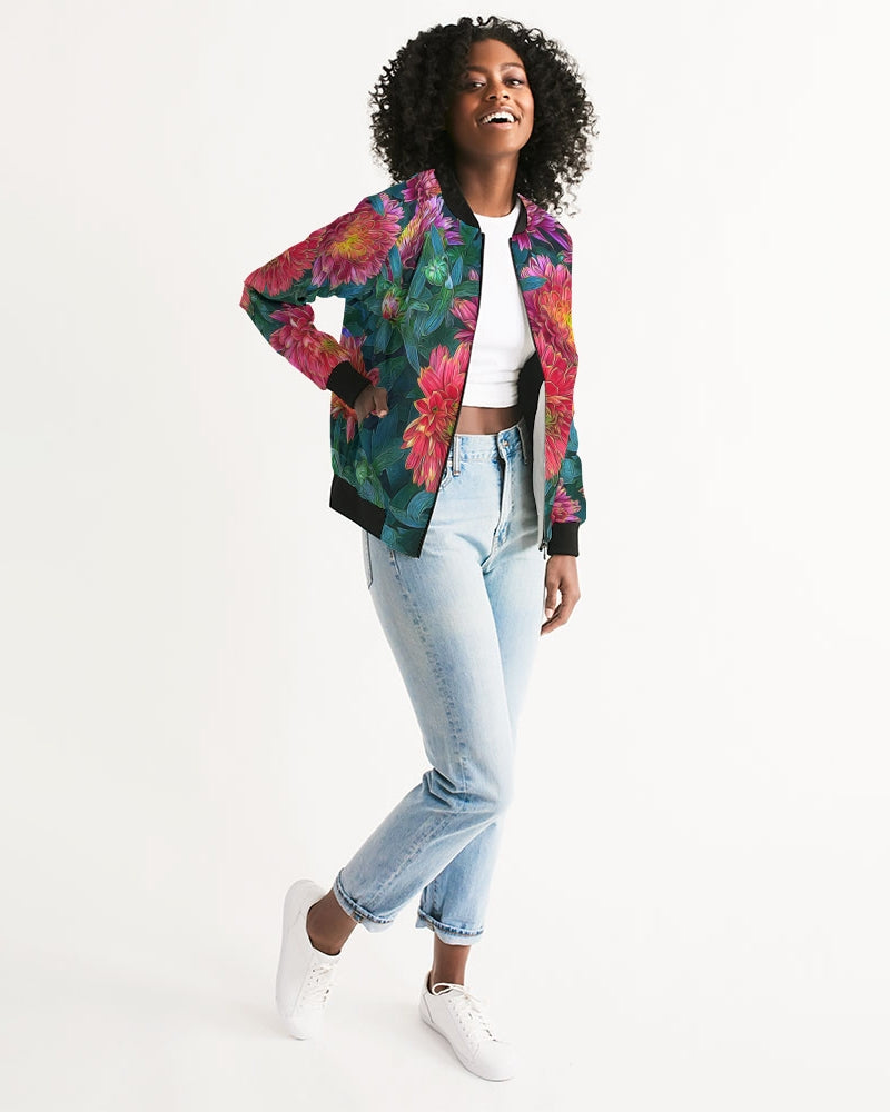 Warm Fall Mums Women's Bomber Jacket