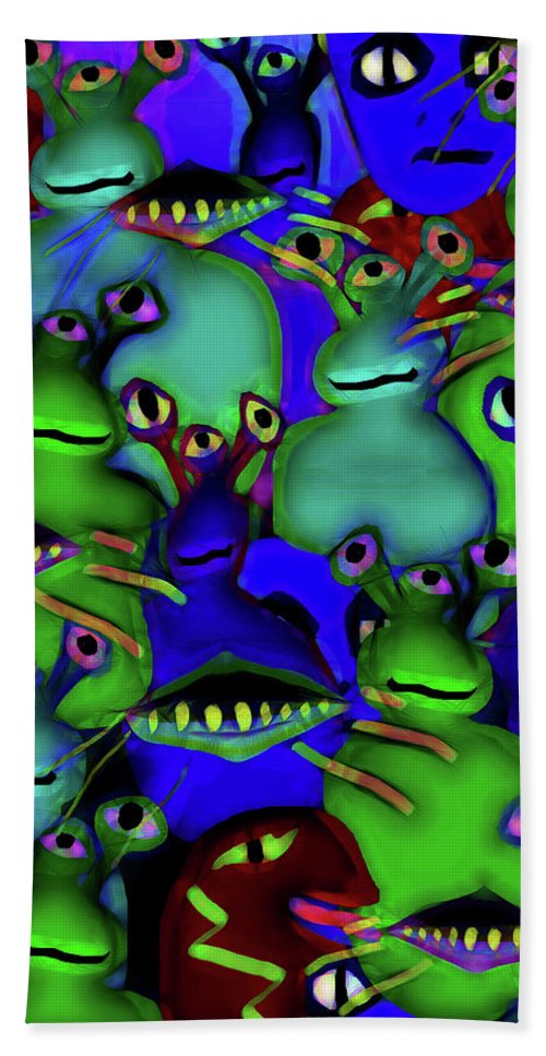 Aliens Collage - Bath Towel