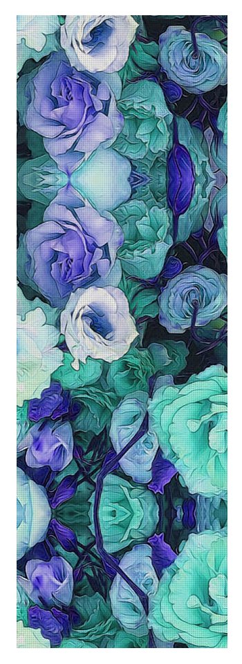 Aqua Flower Kaleidoscope - Yoga Mat