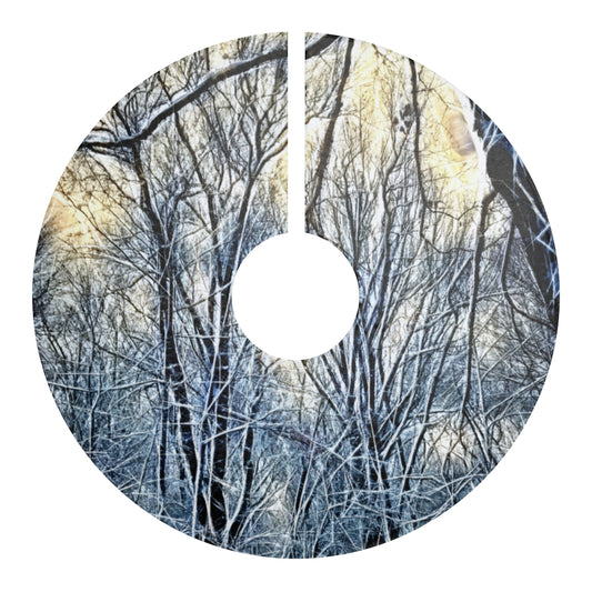 4 oclock Winter Landscape Christmas Tree Skirts