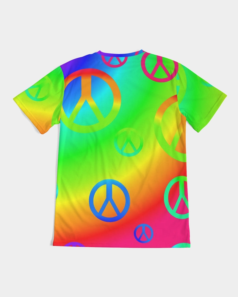 Rainbow Peace Signs Men's Tee