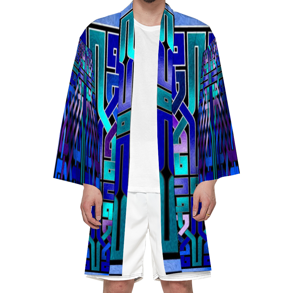 Blue Celtic Knot Haori Unisex All Over Print Haori Beach Kimono