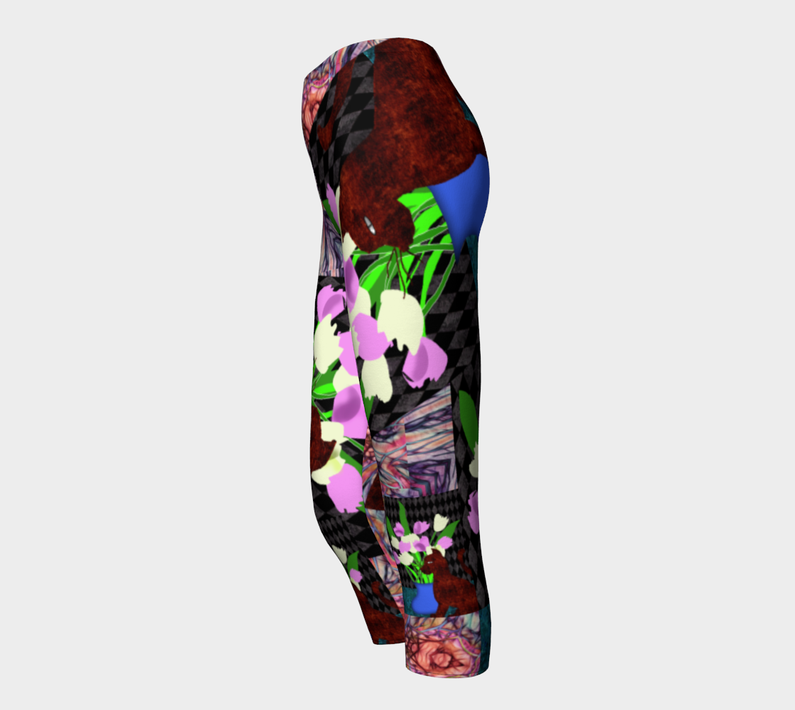 The Cat and The Tulips Capris
