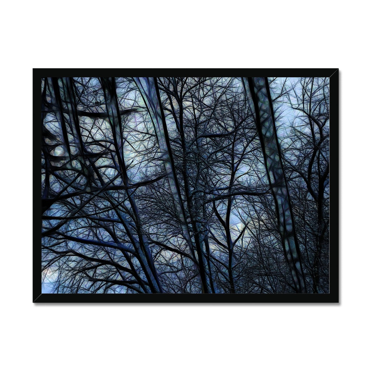 Twilight Icicles Framed Print