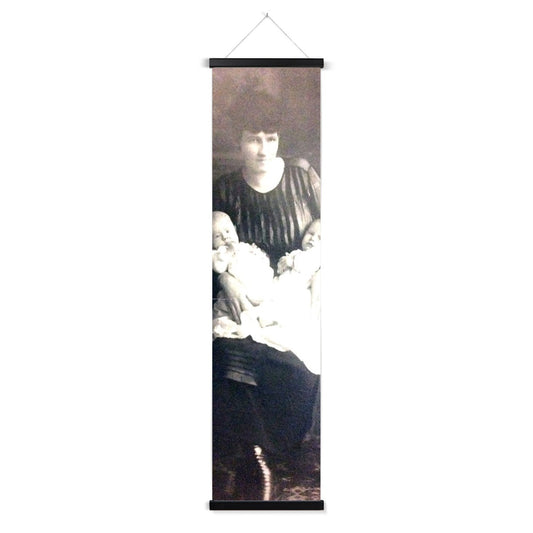 Early 1900s Mother and Twins Wall Height Chart