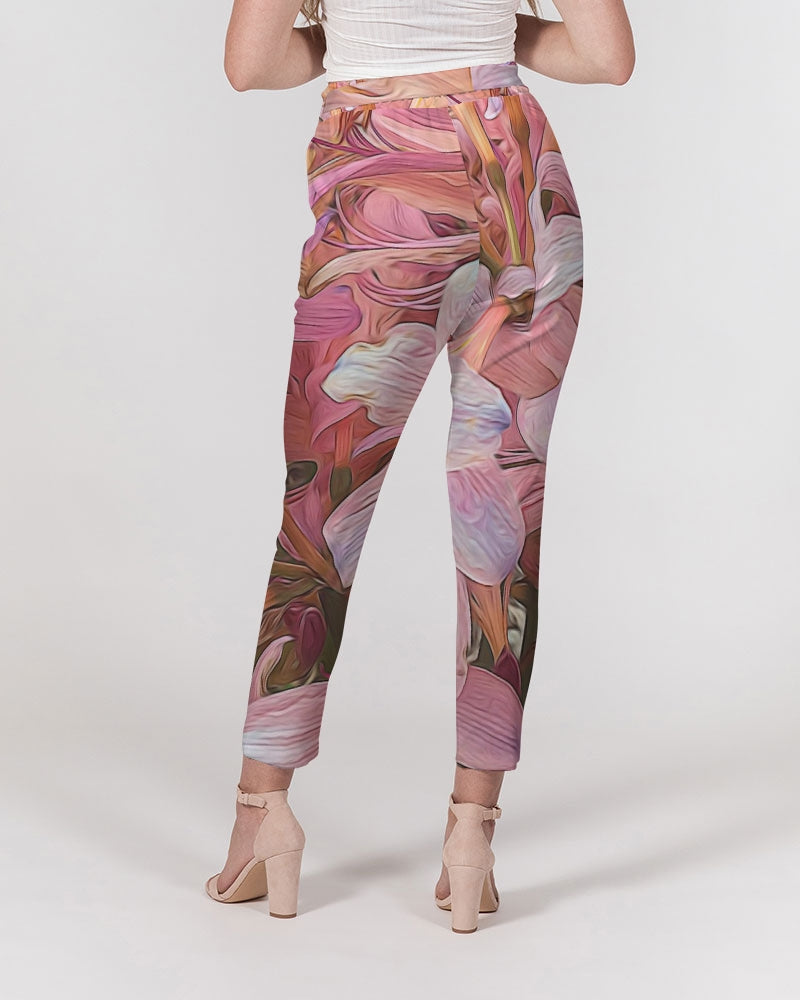 Pink Amaryllis Women's Belted Tapered Pants