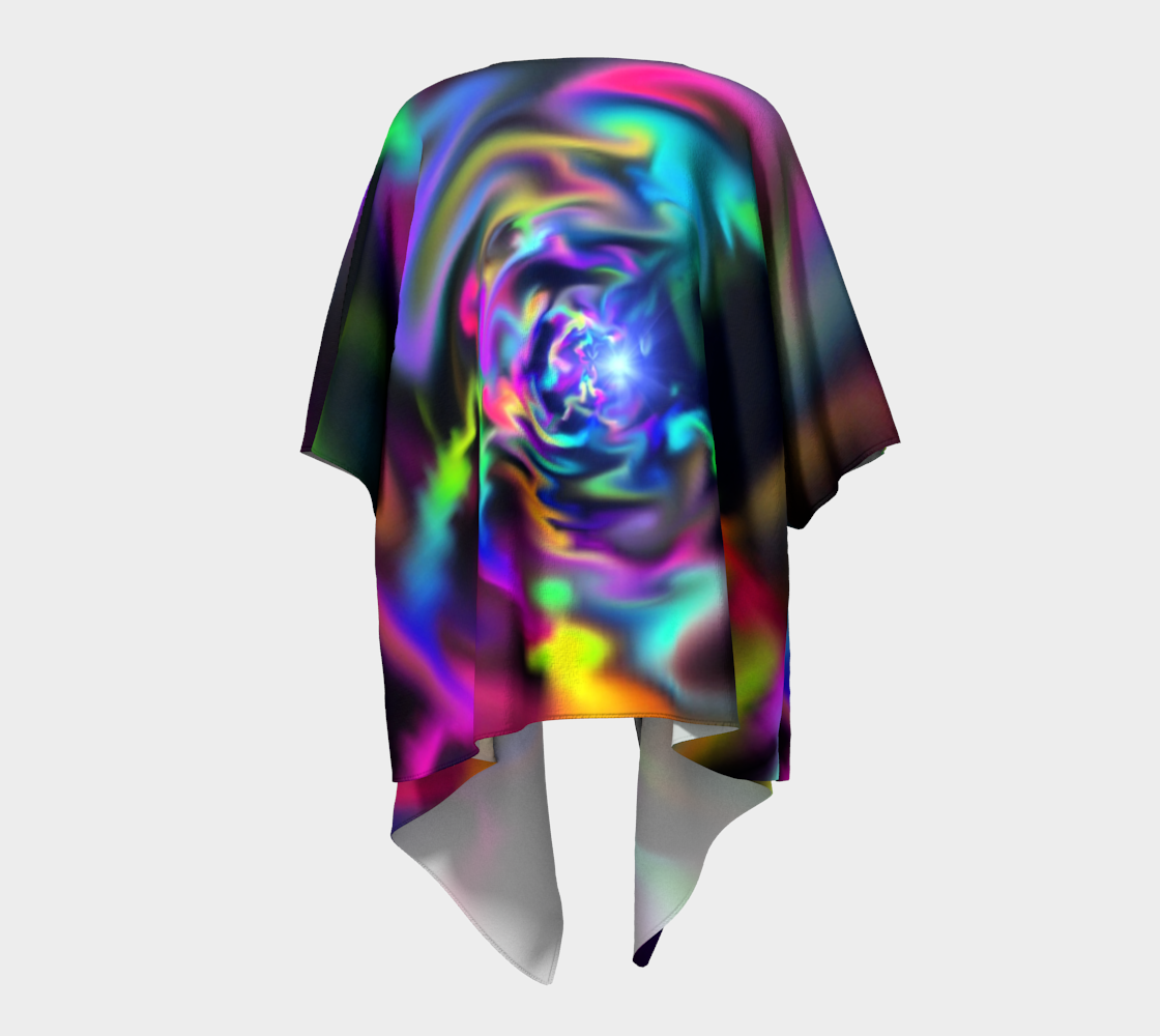 Soft Blend Color Wheel Draped Kimono
