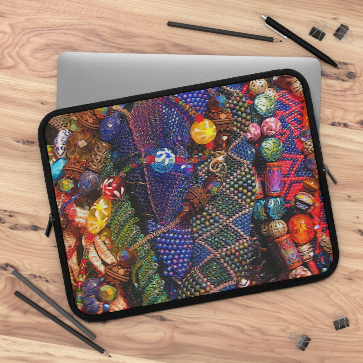 Beaded Jewelry Still Life Laptop Sleeve