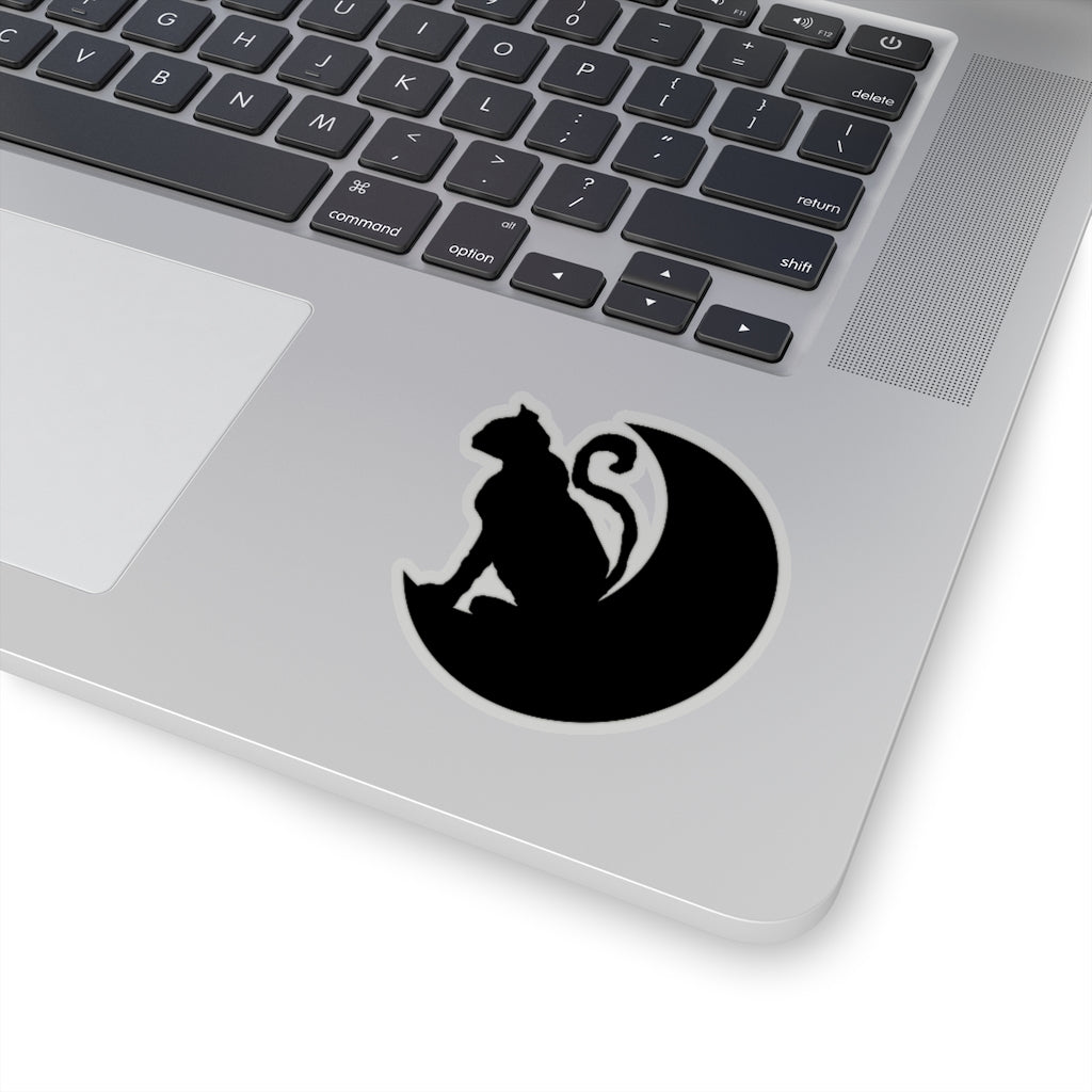 Cat on the Moon Kiss-Cut Stickers
