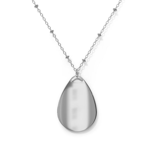 Cowboy on Horseback Oval Necklace