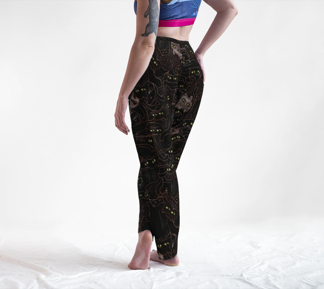 Black Cats Yellow Eyes Lounge Pants