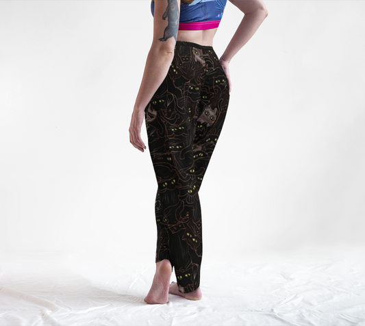 Black Cats Yellow Eyes Lounge Pants