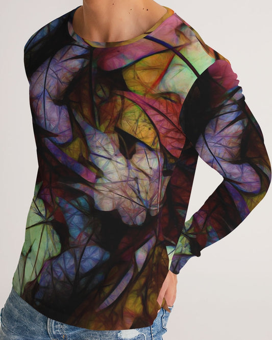 Fall Leaves Abstract Men's Long Sleeve Tee