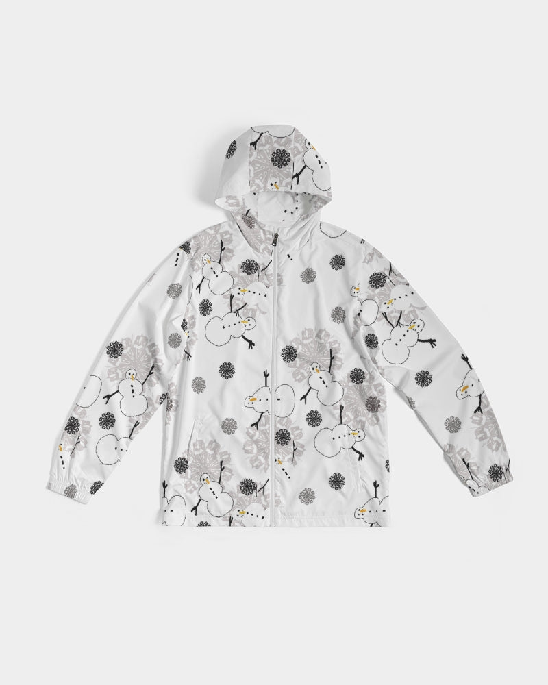 Snowman Pattern Men's Windbreaker