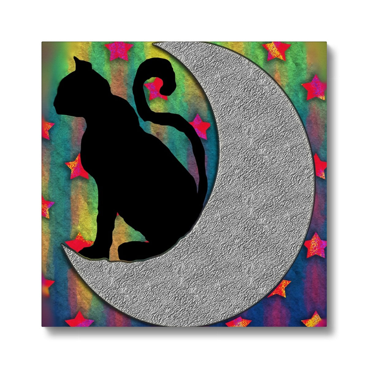 Cat On A Moon Eco Canvas