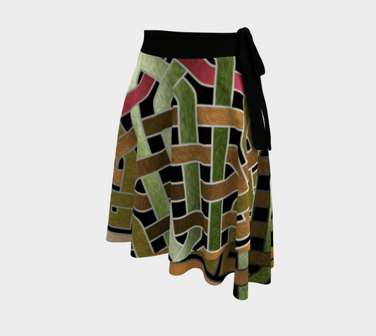 Earthtone Celtic Knot square Wrap Skirt