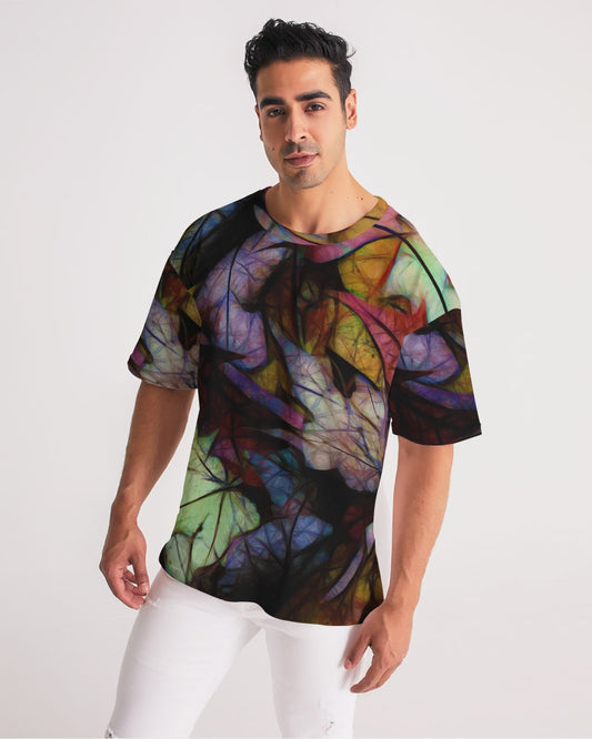 Fall Leaves Abstract Men's Premium Heavyweight Tee