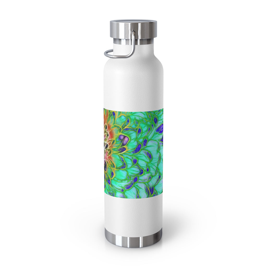 Peacock Chrysanthemum 22oz Vacuum Insulated Bottle