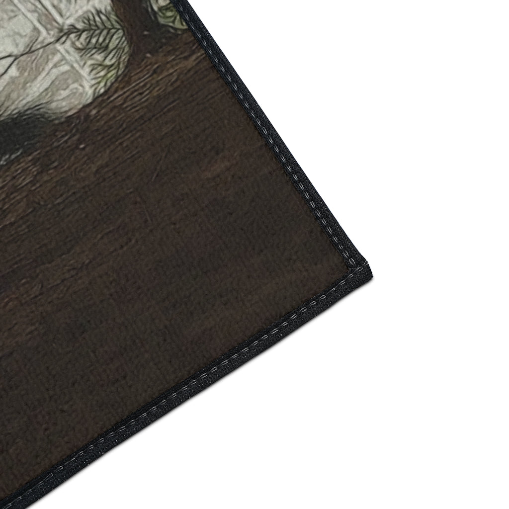 Squirrel On a Snowy Tree Heavy Duty Floor Mat