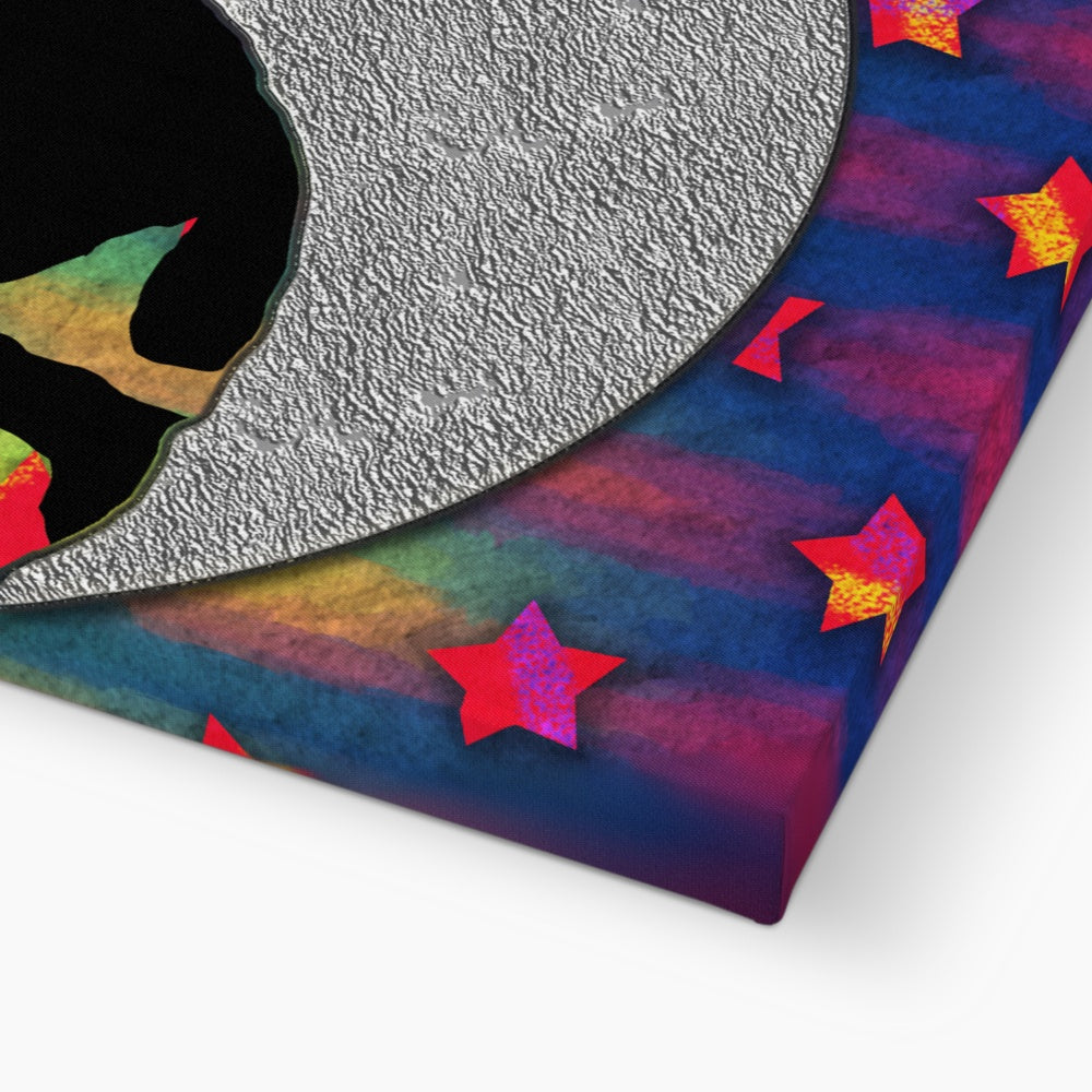 Cat On A Moon Eco Canvas