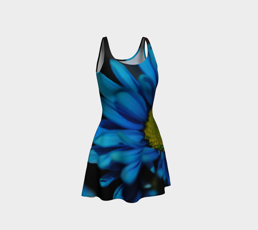 Blue Daisy Flare Dress