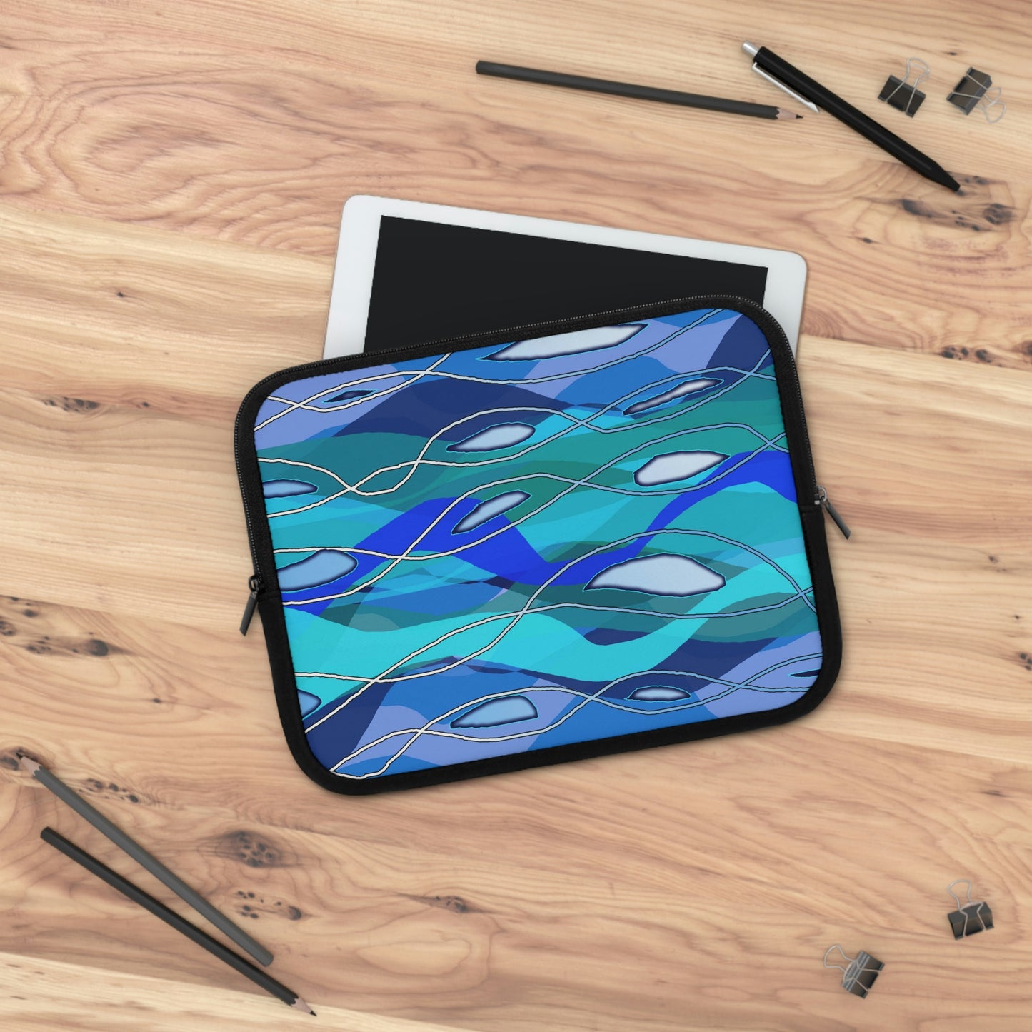 Wavy Blue Laptop Sleeve