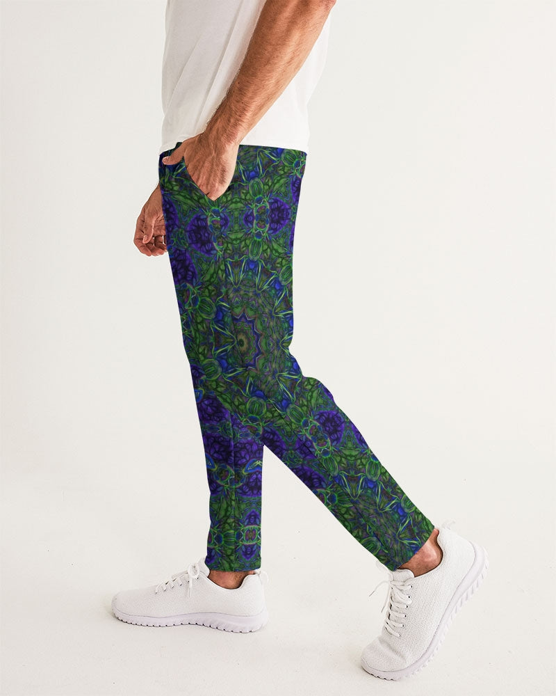blue Green Ribbon Kaleidoscope Men's Joggers