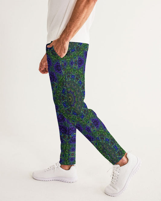 blue Green Ribbon Kaleidoscope Men's Joggers
