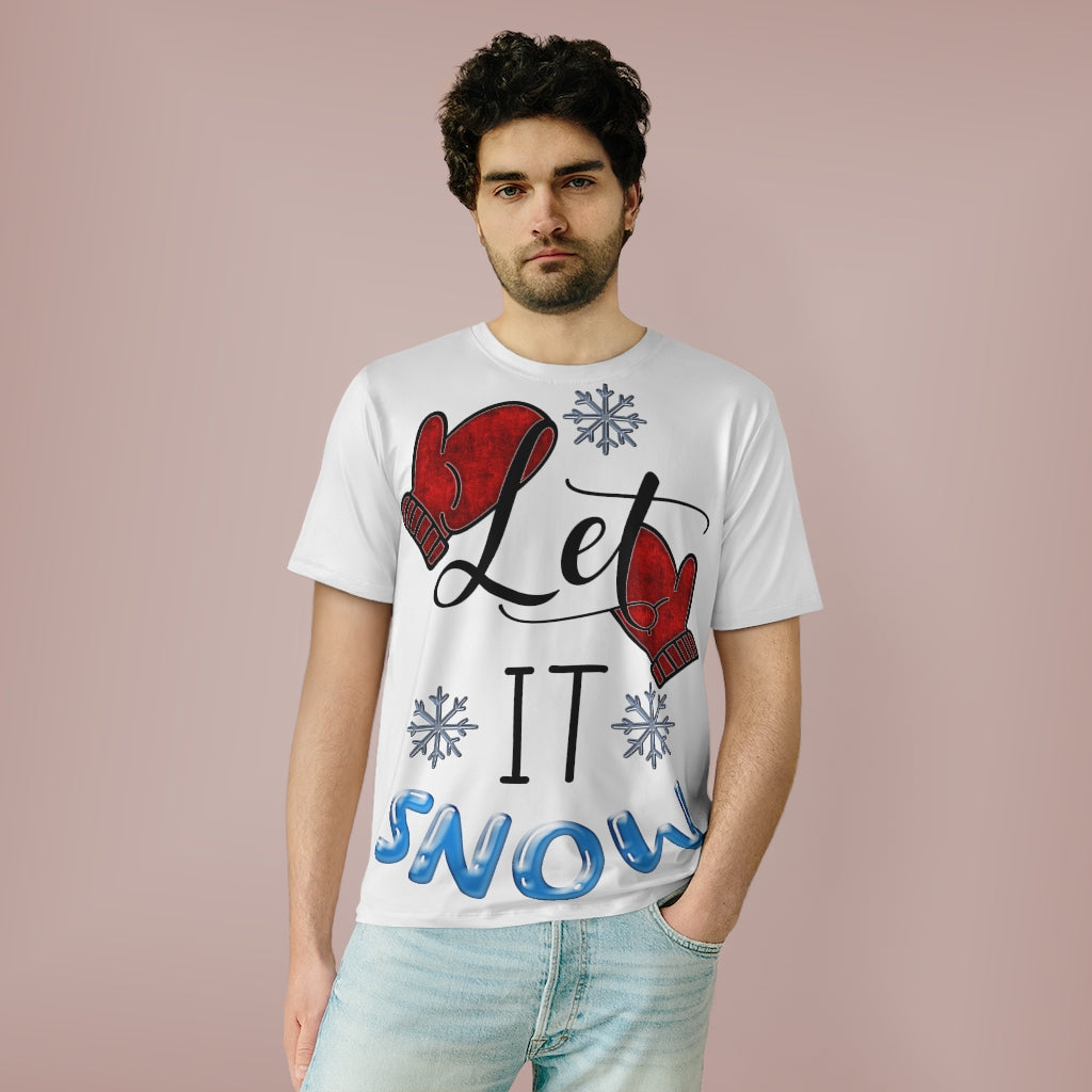 Let It Snow Unisex AOP Cut & Sew T-Shirt