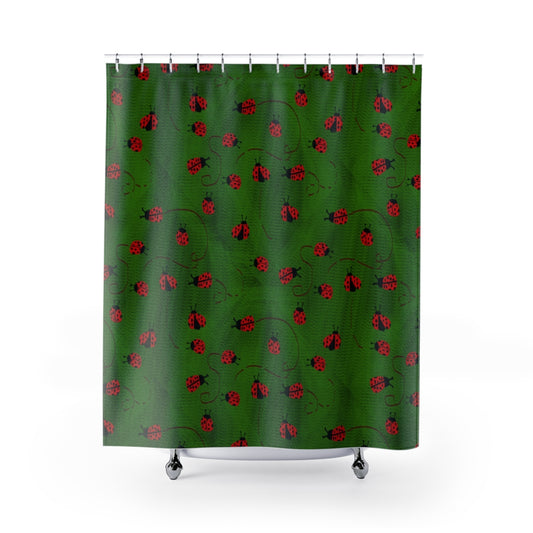Ladybugs Pattern Shower Curtains