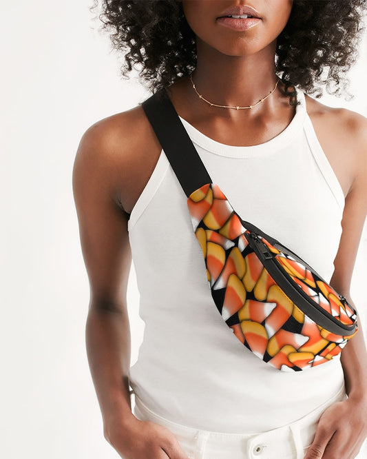 Candy Corn Pattern Crossbody Sling Bag