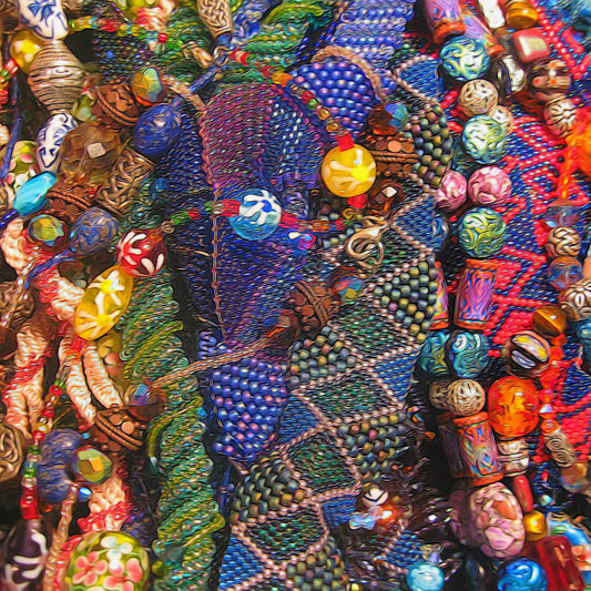 Beaded Jewelry Still Life Digital Image Download