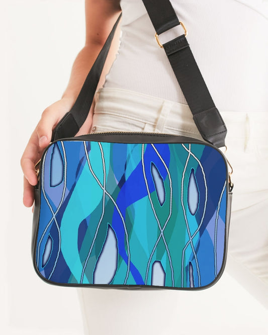 Wavy Blue Crossbody Bag