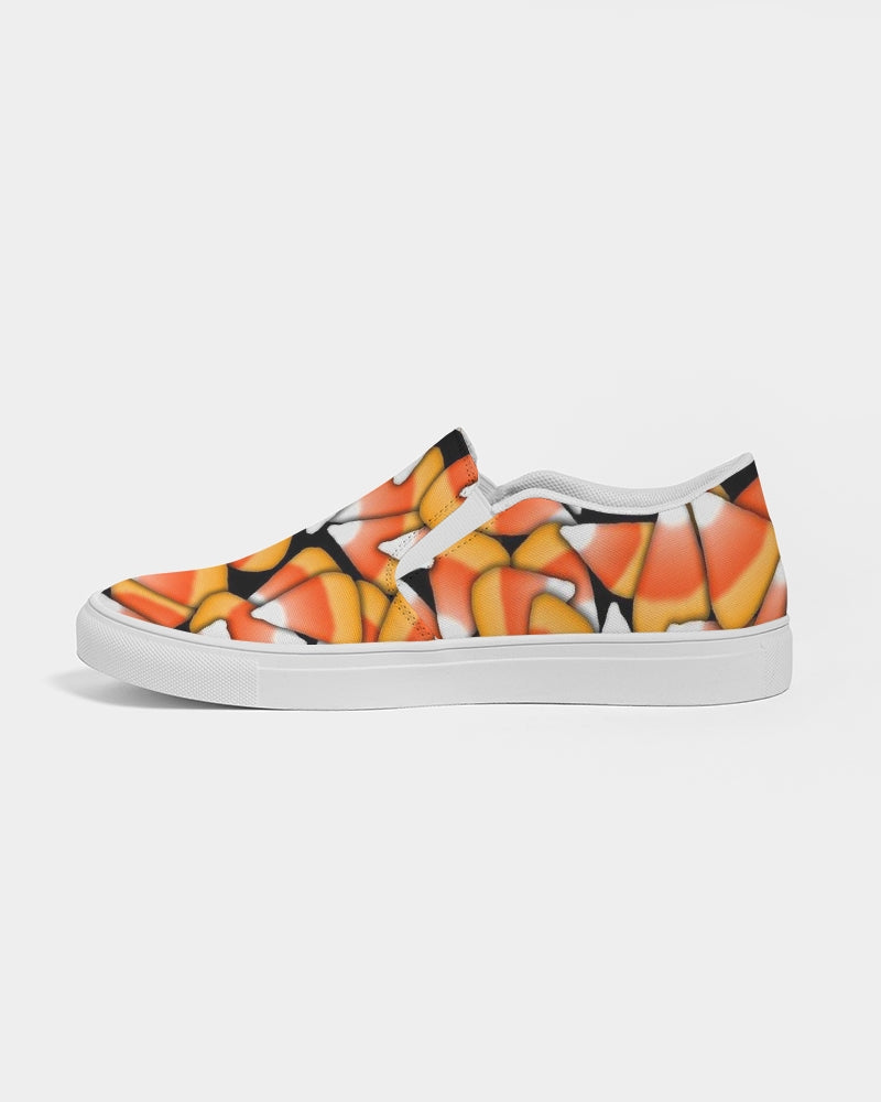 Candy Corn Pattern Women's Slip-On Canvas Shoe