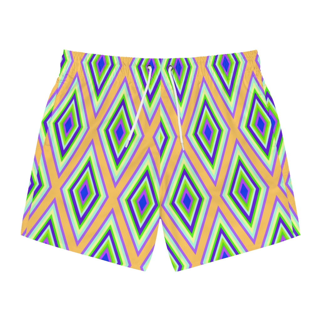 Colorful Diamonds Variation 1 Swim Trunks