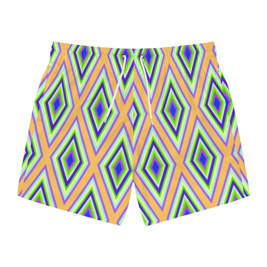 Colorful Diamonds Variation 1 Swim Trunks