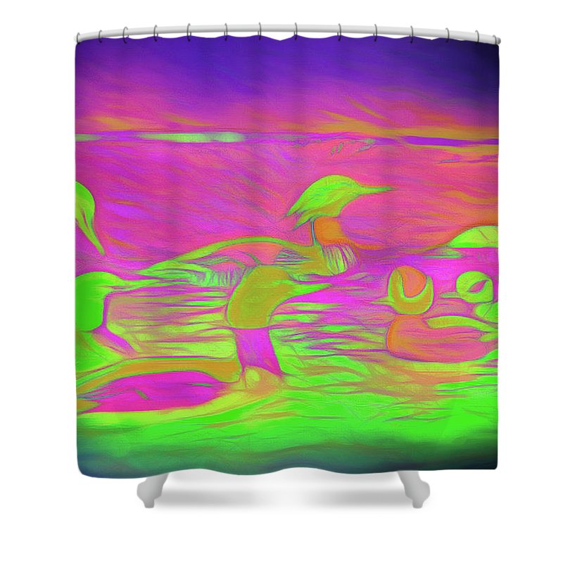 Birds Ducks - Shower Curtain