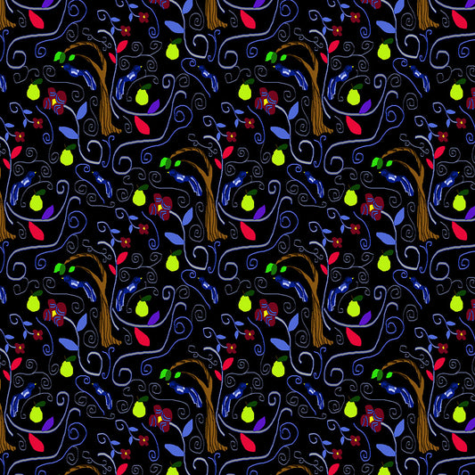 Birds and Scrolls Pattern Digital Image Download