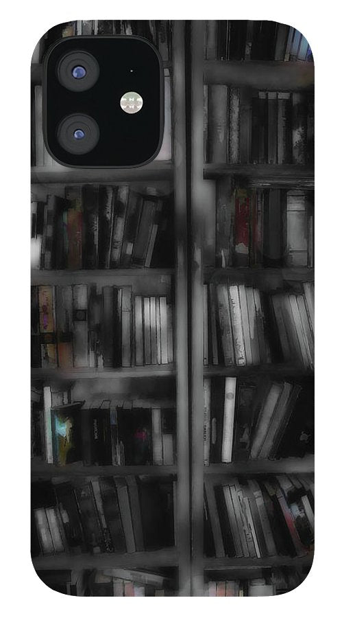 Black and White Bookshelves - Phone Case
