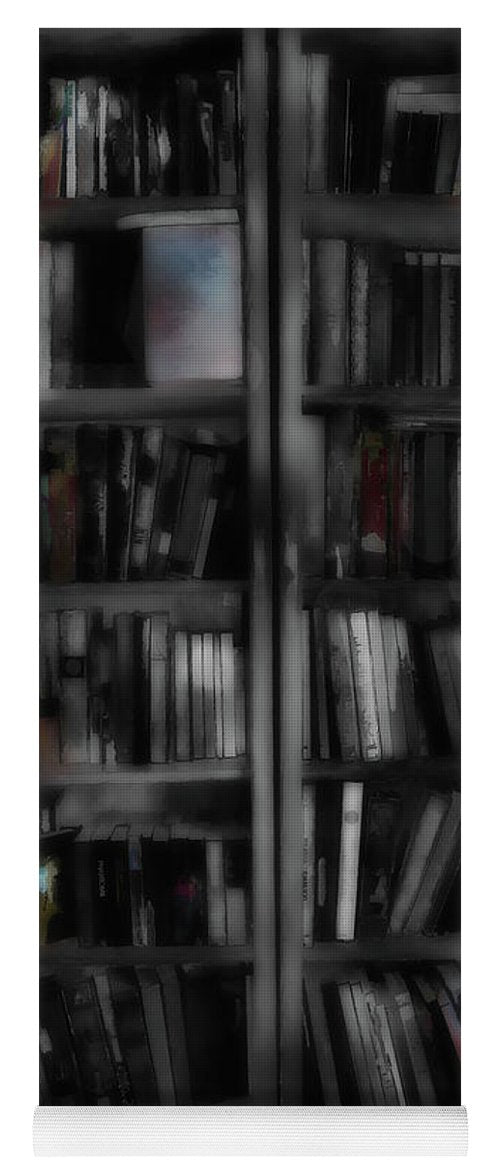Black and White Bookshelves - Yoga Mat