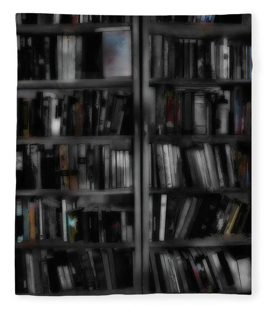 Black and White Bookshelves - Blanket