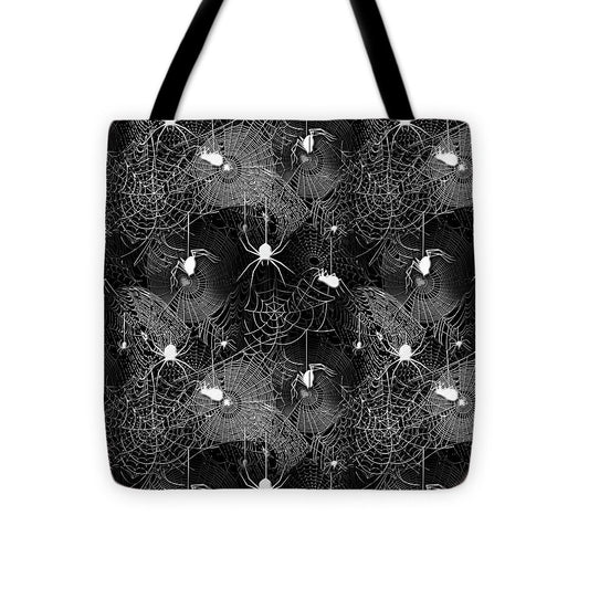 Black and White Spiders - Tote Bag