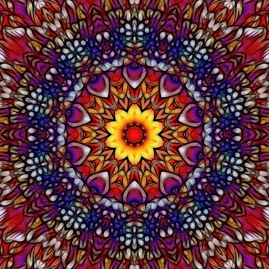 Blue Red Purple kaleidoscope Digital Image Download