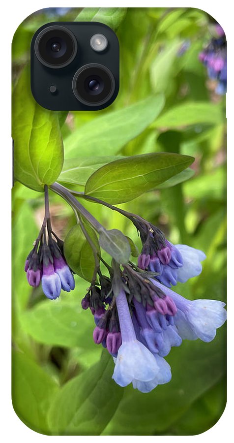 Blue and Purple April Wildflowers - Phone Case