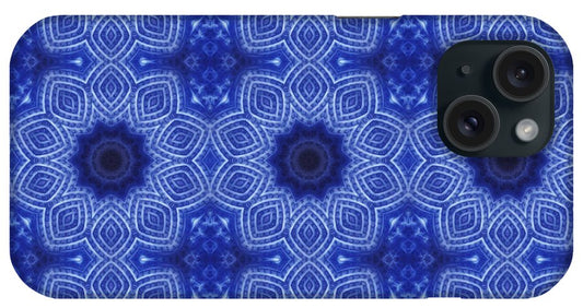 Blue and White Kaleidoscope - Phone Case