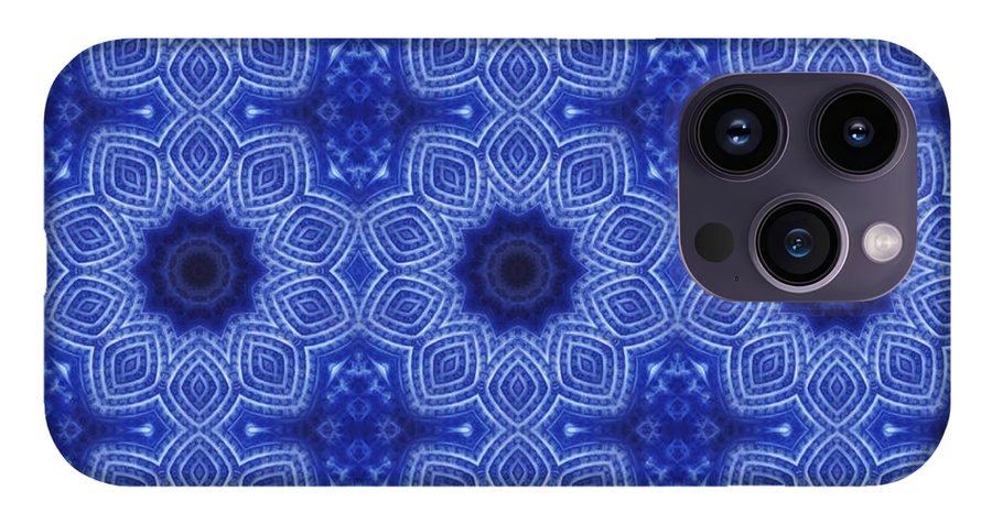 Blue and White Kaleidoscope - Phone Case