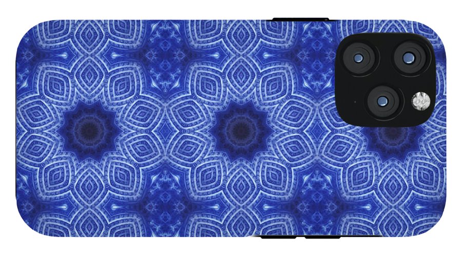 Blue and White Kaleidoscope - Phone Case