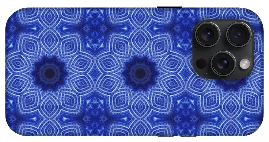 Blue and White Kaleidoscope - Phone Case