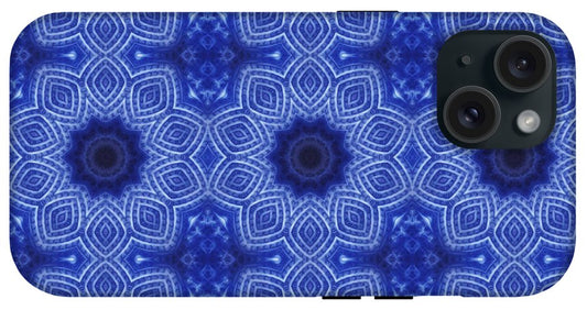 Blue and White Kaleidoscope - Phone Case