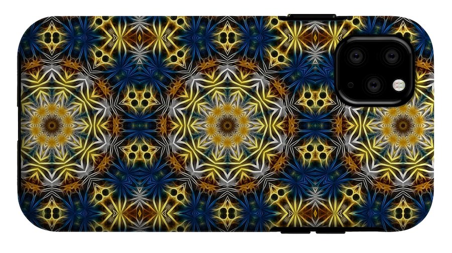 Blue and Yellow Kaleidoscope - Phone Case